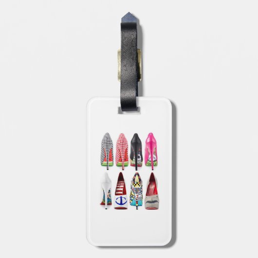 Bagagelabel met hoge hiel (Achterkant verticaal)