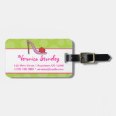 Bagagelabel met hoge hiel-Stiletto-schoen (Voorkant horizontaal)