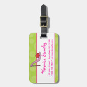 Bagagelabel met hoge hiel-Stiletto-schoen (Voorkant verticaal)