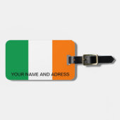 Bagagelabel met Ierse vlag (Voorkant horizontaal)