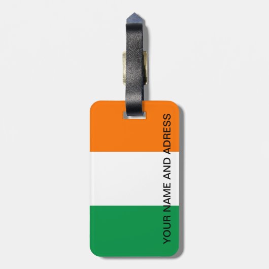 Bagagelabel met Ierse vlag (Achterkant verticaal)
