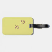bagagelabel met Initialen en Chinese motif (Achterkant horizontaal)