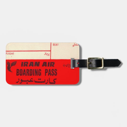 bagagelabel met  Iran Air Print (Voorkant horizontaal)