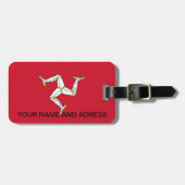 Bagagelabel met Isle of Man Flag, Verenigd Koninkr (Voorkant horizontaal)