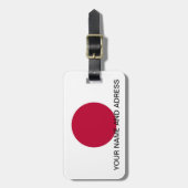 Bagagelabel met Japanse vlag (Voorkant verticaal)
