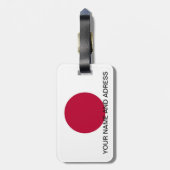 Bagagelabel met Japanse vlag (Achterkant verticaal)