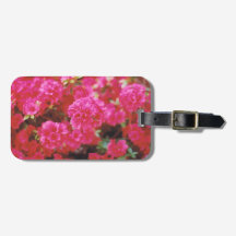 Bagagelabel met Kaart Tussenvoegsel en Roze bloese