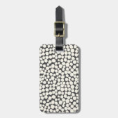 Bagagelabel met kleine sterren in houtskool (Voorkant verticaal)