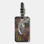 Bagagelabel met kleurrijke Iguana Lizard (Voorkant verticaal)