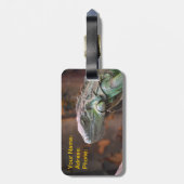 Bagagelabel met kleurrijke Iguana Lizard (Achterkant verticaal)