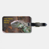 Bagagelabel met kleurrijke Iguana Lizard (Achterkant horizontaal)