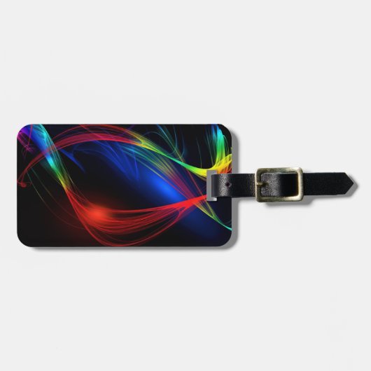 Bagagelabel met kleurrijke lichten (Voorkant horizontaal)