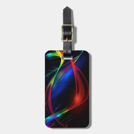 Bagagelabel met kleurrijke lichten (Voorkant verticaal)