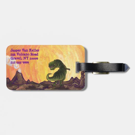 Bagagelabel met kop en staart (Achterkant horizontaal)