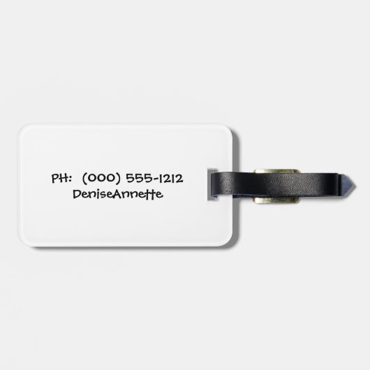 Bagagelabel met lampvoet (Achterkant horizontaal)