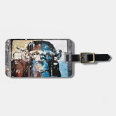 Bagagelabel met leder (Voorkant horizontaal)