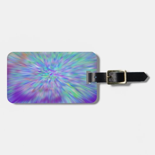 bagagelabel met lederen riem (Voorkant horizontaal)