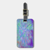 bagagelabel met lederen riem (Voorkant verticaal)