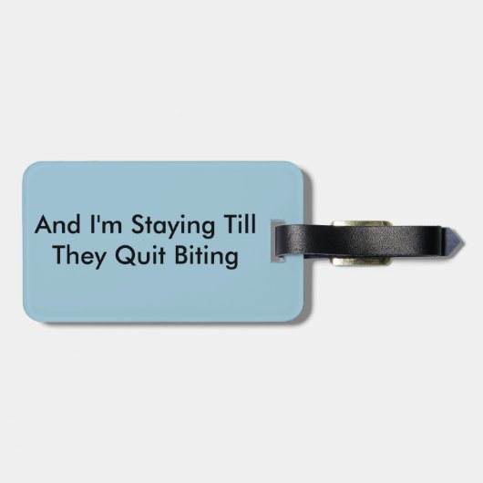 bagagelabel met lederen riem (Achterkant horizontaal)