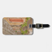bagagelabel met lederen riem (Voorkant horizontaal)