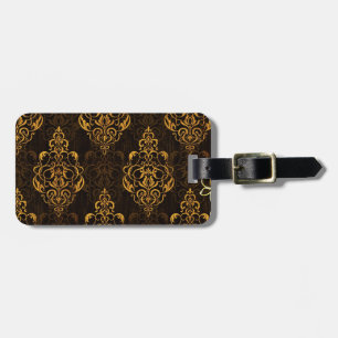 Bagagelabel met lederen riem