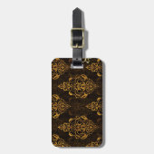 Bagagelabel met lederen riem (Voorkant verticaal)