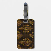 Bagagelabel met lederen riem (Achterkant verticaal)