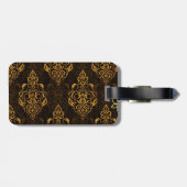 Bagagelabel met lederen riem (Achterkant horizontaal)
