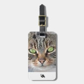 bagagelabel met lederen riem (Voorkant verticaal)