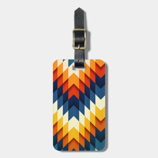 bagagelabel met lederen riem (Voorkant verticaal)