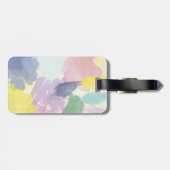 Bagagelabel met lederen riem (Achterkant horizontaal)