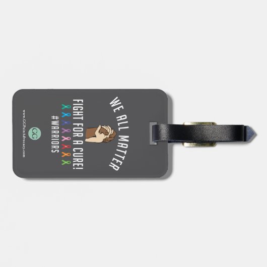 Bagagelabel met lederen riem (Achterkant horizontaal)