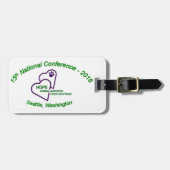 bagagelabel met lederen riem (Voorkant horizontaal)