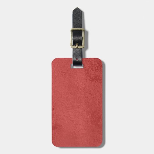 bagagelabel met lederen riem (Voorkant verticaal)