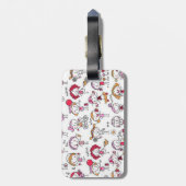 Bagagelabel met lederen riem (Achterkant verticaal)