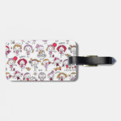 Bagagelabel met lederen riem (Achterkant horizontaal)