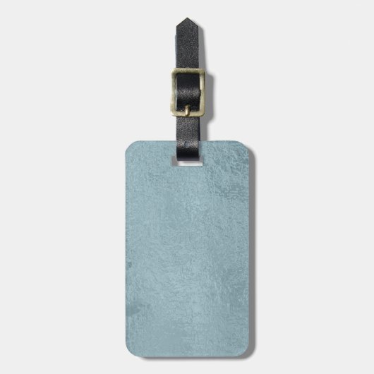 bagagelabel met lederen riem (Voorkant verticaal)