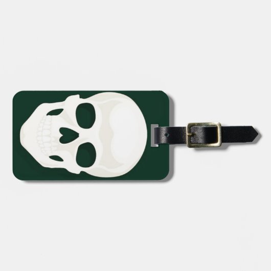 bagagelabel met lederen riem (Voorkant horizontaal)