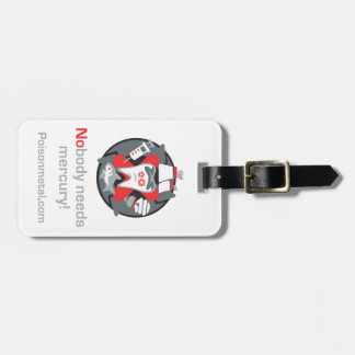 bagagelabel met lederen riem