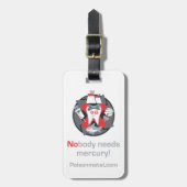 bagagelabel met lederen riem (Voorkant verticaal)