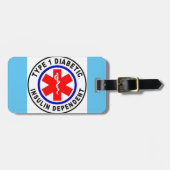 bagagelabel met lederen riem (Voorkant horizontaal)