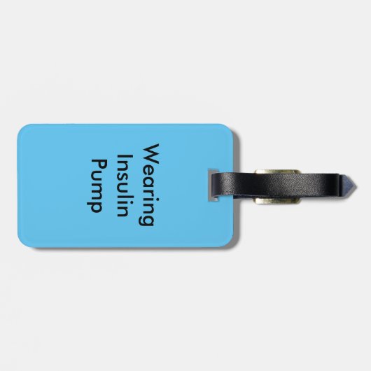 bagagelabel met lederen riem (Achterkant horizontaal)