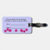 bagagelabel met lederen riem/tropische koek (Achterkant horizontaal)