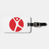 bagagelabel met lederen riem voor Solo Travel (Voorkant horizontaal)