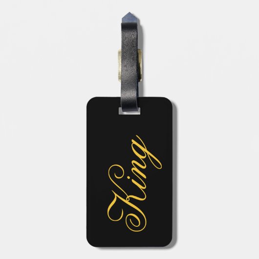 Bagagelabel met lederriem (Achterkant verticaal)