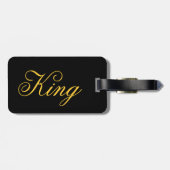 Bagagelabel met lederriem (Achterkant horizontaal)