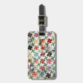 Bagagelabel met lederriem van het moedergelt (Voorkant verticaal)