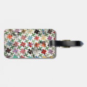 Bagagelabel met lederriem van het moedergelt (Achterkant horizontaal)