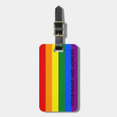 Bagagelabel met LGBT Rainbow Pride Flag (Voorkant verticaal)