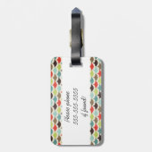 Bagagelabel met meerdere kleuren (Achterkant verticaal)